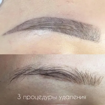 Перманентный макияж бровей сразу после процедуры (перекрытие старого татуажа  в смешанной технике (волоски+растушёвка)) 🦋Мастер Эля Стоимость процедур…  | Eyebrows