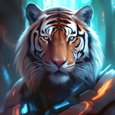Тигр на аватарке» — создано в Шедевруме
