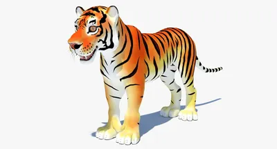 Морда тигра на белом фоне | Премиум Фото