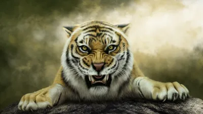 Фото тигра с оскалом фото