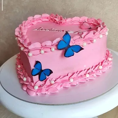 Торт «корзина с фруктами в виде сердца» | Birthday cake, Cake, Desserts