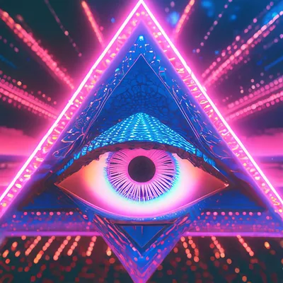 Кулон в форме треугольника с глазом «Глаз в треугольнике». Амулет на удачу