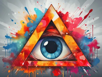 Глаз Провидение Масонские символ Все, что глаз в треугольнике с  дивергентными лучами Черная татуировка Иллюстрация вектора - иллюстрации  насчитывающей космофизики, масонские: 168349691