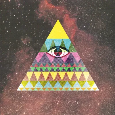 Зелёный треугольник с одним глазом…» — создано в Шедевруме