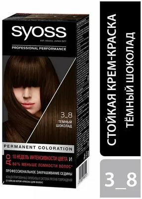 Краска для волос Syoss Color (50 мл) - 3-8 Темный шоколад - IRMAG.RU