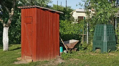 Деревянный туалет-душ Эко-домик №10