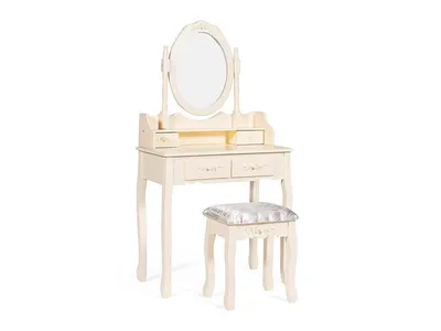 Купить туалетный столик с гримерным зеркалом розовый 0183 - Johny Wood