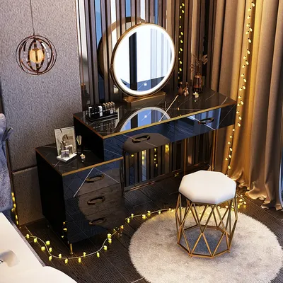 Купить туалетный столик optima glass + гримерное зеркало 60x70 в Москве в  интернет-магазине fractal-mirror.ru