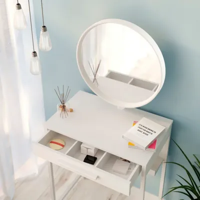 Туалетный столик German BETI4 LED с зеркалом (White)
