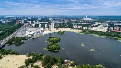 Ульяновск с высоты. Железнодорожный и Засвияжский район. Июль 2018