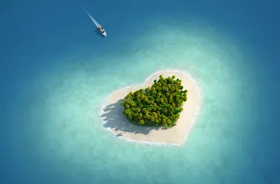 Острова в форме сердца, созданные самой природой