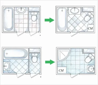 Ванная комната 6 кв. м: интерьер совмещенной с туалетом, фото дизайна,  проекты и планировка