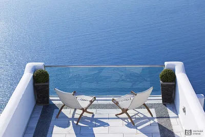 Фотообои \"Вид с балкона на Эгейское море\" - Арт. 120042 | Купить в  интернет-магазине Уютная стена