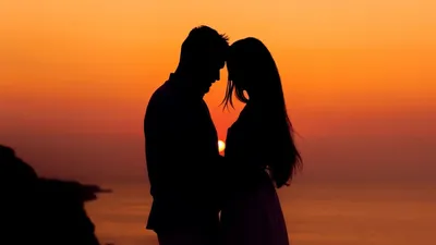 Пара влюбленных в закате силуэт 5, Stock Footage Включая: пляж и  эмоциональный - Envato Elements