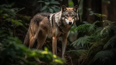 портрет волка в летнем лесу. природа Стоковое Фото - изображение  насчитывающей опасно, природа: 223653482
