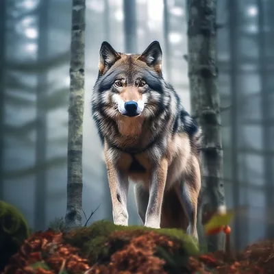 Фото волка в лесу 74 фото