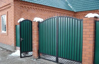 Откатные ворота из профнастила в Санкт-Петербурге | купить ворота из  профлиста по низким ценам