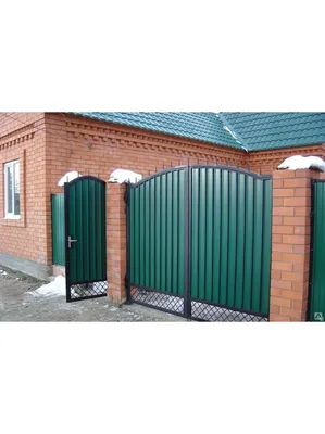 Распашные ворота из профнастила — купить в Москве по цене от 65945 руб. от  производителя - Vorota Group