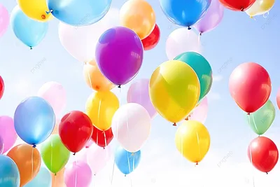 разноцветные воздушные шары в небе, красочный, воздушные шары, небо фон  картинки и Фото для бесплатной загрузки