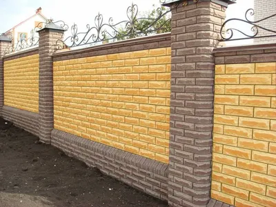 Кирпичные заборы в Ульяновске цена строительства под ключ за погонный метр