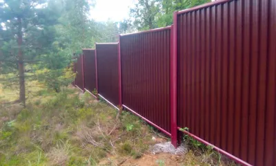 Забор из профлиста - купить в Иркутске, металлический забор из профлиста |  «Периметр»