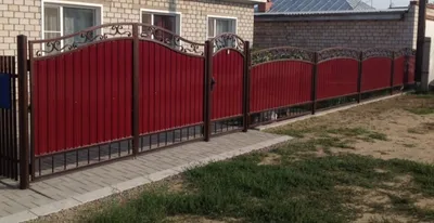 Заборы из профнастила с элементами ковки в Ульяновске цена с установкой