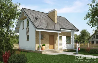 Проект небольшого одноэтажного дома с мансардой Rg3431: цены, фото,  планировки. Строительство загородных домов - БСК