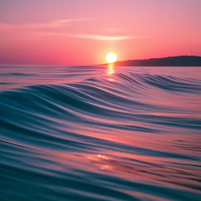Постер Восход солнца на море с softwave и облачно, постер Закат / Восход,  артикул 42720025-62