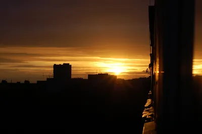Закат из окна | Пикабу