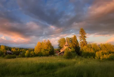 Закат в деревне. Фотограф Колесенко Иван