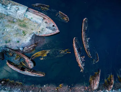 GISMETEO: Фото: В прозрачных водах озера Мичиган показались затонувшие  корабли - События | Новости погоды.