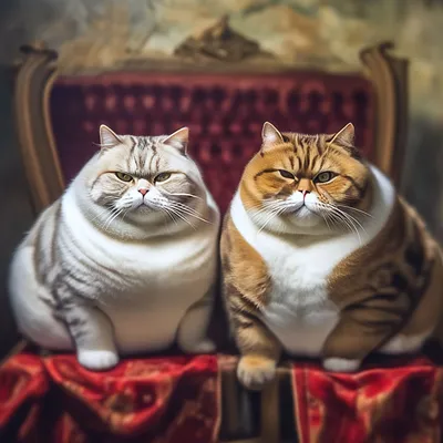 Два всем известных жирных кота …» — создано в Шедевруме