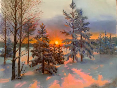 Сияние Зимнего Заката\" Картина …» — создано в Шедевруме