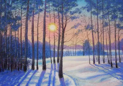 удивительный зимний пейзаж на закате в лесу Фото Фон И картинка для  бесплатной загрузки - Pngtree