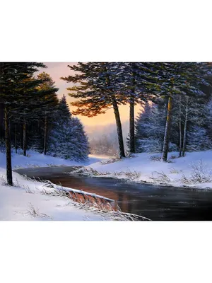 Купить фотообои Зимний пейзаж (#2010) | заказать в каталоге интернет  магазина с ценой и фото