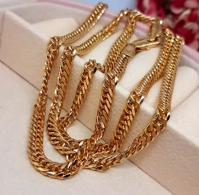 Золотая цепочка из комбинированного золота на заказ или купить в интернет  магазине в Москве, заказать в ювелирной мастерской