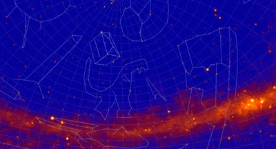 NASA створило нову карту зоряного неба з сузір'ями Ейнштейна та Годзілли