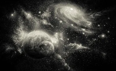 Далёкий вид из космоса на …» — создано в Шедевруме