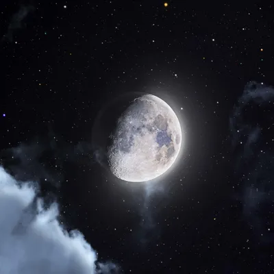 Фото звездного неба с луной 74 фото