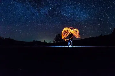 Ночная фотография звездного неба над…» — создано в Шедевруме