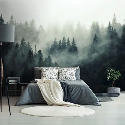 Фотообои Dekor Vinil \"3d Лес в тумане\" 400х260 см. /Фотообои с природой для  спальни, кухни, гостиной - купить по выгодной цене в интернет-магазине OZON  (644409943)