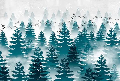 Фотообои Туманный серый лес артикул Fo-116 купить в Оренбург|;|9 |  интернет-магазин ArtFresco