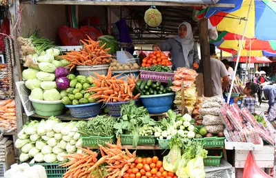 Фрукты и овощи в местном рынке в острове Бали, Ubud, Индонезии Стоковое  Изображение - изображение насчитывающей померанцы, завод: 107543303