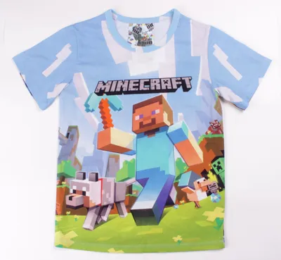 ᐉ Детская футболка Майнкрафт Minecraft р. 164 Черный