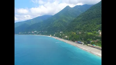 Beach of Gagra Abhazia - YouTube