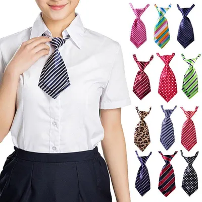Женский предварительно завязанный галстук для девочек, новый галстук –  лучшие товары в онлайн-магазине Джум Гик