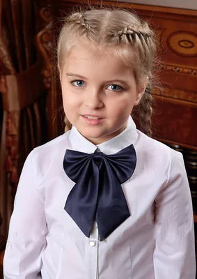 Галстук-бант синий для девочек - Спецодежда, школьная форма в Волгограде |  Компания Маяк