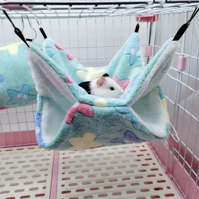 Купить Двухъярусная кровать для домашних животных Гамак Коралловый флис  Маленькое животное Домашнее животное | Joom