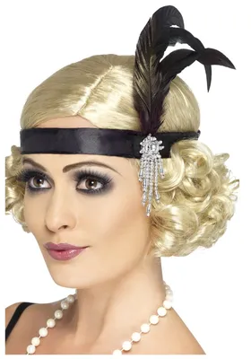 jeweled-black-flapper-headband | Disfraces años 20, Maquillaje estilo años  20, Maquillaje años 20