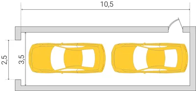 Проект гаража на 2 машины с террасой G146